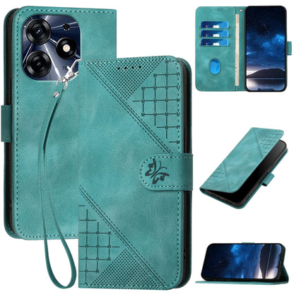 Grid Butterfly Embossed Pattern Leather Phone Case with Lanyard, For Tecno Pova 6 Neo, For Tecno Pova 6 5G / 6 Pro 5G, For Tecno Camon 30 Pro 5G, For Tecno Spark 20 4G / 20C 4G, For Tecno Pop 8 4G, For Tecno Spark Go 2024 4G, For Tecno Camon 20 Premier...
