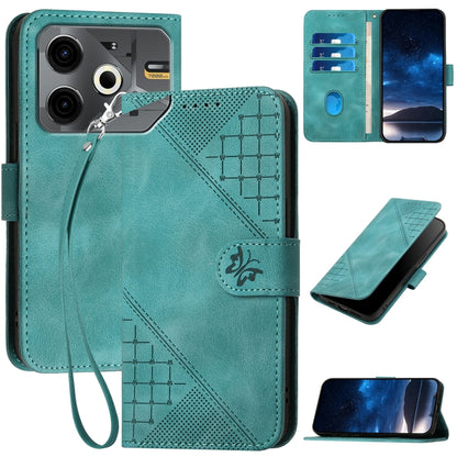 Grid Butterfly Embossed Pattern Leather Phone Case with Lanyard, For Tecno Pova 6 Neo, For Tecno Pova 6 5G / 6 Pro 5G, For Tecno Camon 30 Pro 5G, For Tecno Spark 20 4G / 20C 4G, For Tecno Pop 8 4G, For Tecno Spark Go 2024 4G, For Tecno Camon 20 Premier...