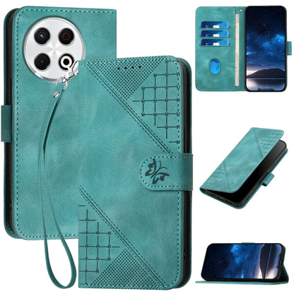 Grid Butterfly Embossed Pattern Leather Phone Case with Lanyard, For Tecno Pova Curve 2 5G, For Tecno Spark Go 3 / Pop 20 4G, For Tecno Spark 50 4G, For Tecno Camon 50 Pro 4G, For Tecno Camon 50 4G, For Tecno Spark Slim, For Tecno Spark 40 4G          ...