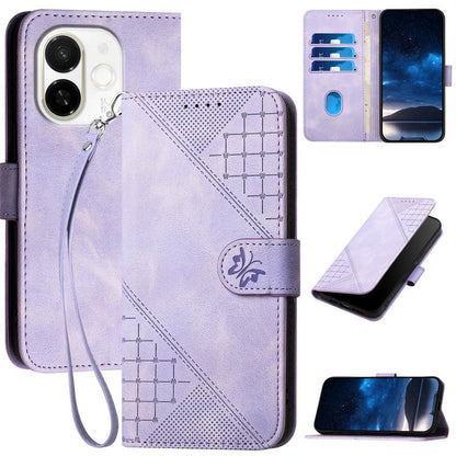 Grid Butterfly Embossed Pattern Leather Phone Case with Lanyard, For Tecno Pova Curve 2 5G, For Tecno Spark Go 3 / Pop 20 4G, For Tecno Spark 50 4G, For Tecno Camon 50 Pro 4G, For Tecno Camon 50 4G, For Tecno Spark Slim, For Tecno Spark 40 4G          ...
