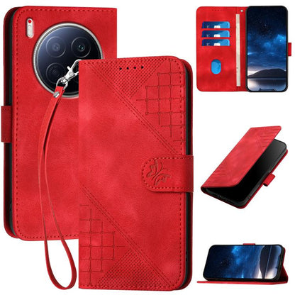 Grid Butterfly Embossed Pattern Leather Phone Case with Lanyard, For Tecno Pova Curve 2 5G, For Tecno Spark Go 3 / Pop 20 4G, For Tecno Spark 50 4G, For Tecno Camon 50 Pro 4G, For Tecno Camon 50 4G, For Tecno Spark Slim, For Tecno Spark 40 4G          ...