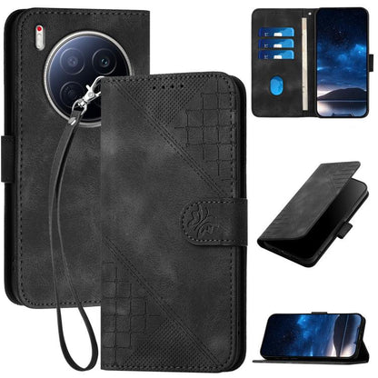Grid Butterfly Embossed Pattern Leather Phone Case with Lanyard, For Tecno Pova Curve 2 5G, For Tecno Spark Go 3 / Pop 20 4G, For Tecno Spark 50 4G, For Tecno Camon 50 Pro 4G, For Tecno Camon 50 4G, For Tecno Spark Slim, For Tecno Spark 40 4G          ...