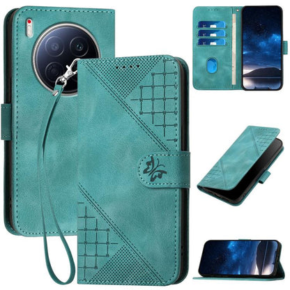 Grid Butterfly Embossed Pattern Leather Phone Case with Lanyard, For Tecno Pova Curve 2 5G, For Tecno Spark Go 3 / Pop 20 4G, For Tecno Spark 50 4G, For Tecno Camon 50 Pro 4G, For Tecno Camon 50 4G, For Tecno Spark Slim, For Tecno Spark 40 4G          ...