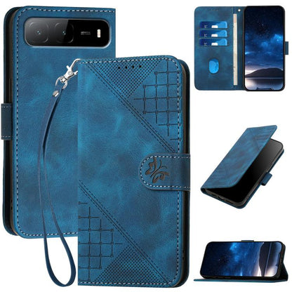 Grid Butterfly Embossed Pattern Leather Phone Case with Lanyard, For Tecno Pova Curve 2 5G, For Tecno Spark Go 3 / Pop 20 4G, For Tecno Spark 50 4G, For Tecno Camon 50 Pro 4G, For Tecno Camon 50 4G, For Tecno Spark Slim, For Tecno Spark 40 4G          ...