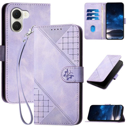 Grid Butterfly Embossed Pattern Leather Phone Case with Lanyard, For Tecno Pova Curve 2 5G, For Tecno Spark Go 3 / Pop 20 4G, For Tecno Spark 50 4G, For Tecno Camon 50 Pro 4G, For Tecno Camon 50 4G, For Tecno Spark Slim, For Tecno Spark 40 4G          ...