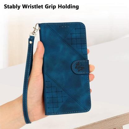Grid Butterfly Embossed Pattern Leather Phone Case with Lanyard, For Tecno Pova Curve 2 5G, For Tecno Spark Go 3 / Pop 20 4G, For Tecno Spark 50 4G, For Tecno Camon 50 Pro 4G, For Tecno Camon 50 4G, For Tecno Spark Slim, For Tecno Spark 40 4G          ...