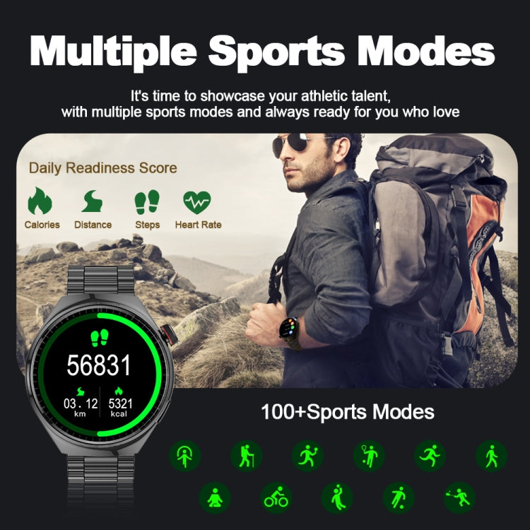 LF38 1.6 inch IPS Screen Steel Strap Smart Watch Supports Blood Oxygen Monitoring