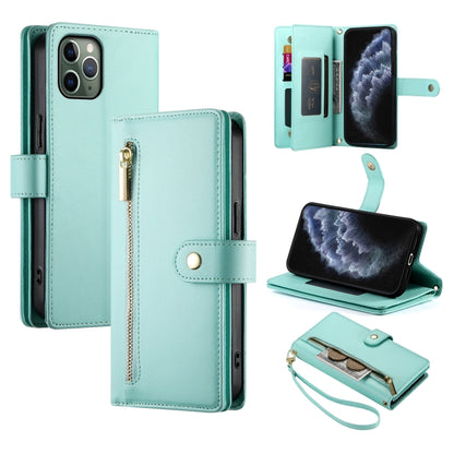 Nine Card-slot Zipper Wallet Bag Leather Phone Case