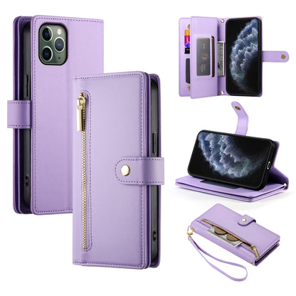 Nine Card-slot Zipper Wallet Bag Leather Phone Case