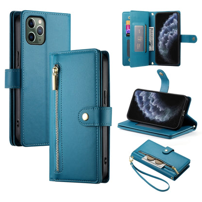 Nine Card-slot Zipper Wallet Bag Leather Phone Case