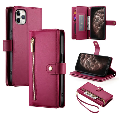 Nine Card-slot Zipper Wallet Bag Leather Phone Case