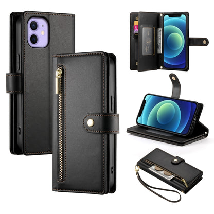 Nine Card-slot Zipper Wallet Bag Leather Phone Case