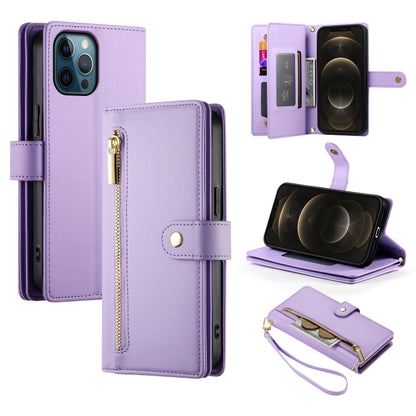 Nine Card-slot Zipper Wallet Bag Leather Phone Case