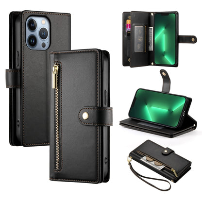 Nine Card-slot Zipper Wallet Bag Leather Phone Case