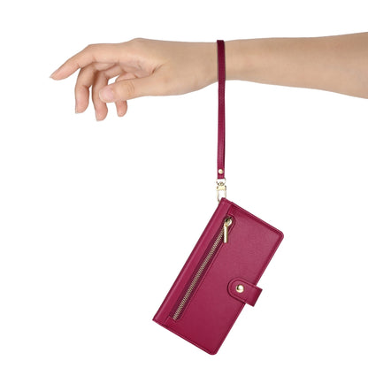 Nine Card-slot Zipper Wallet Bag Leather Phone Case