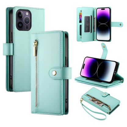Nine Card-slot Zipper Wallet Bag Leather Phone Case