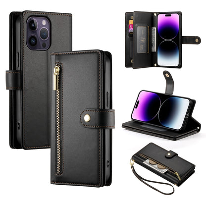 Nine Card-slot Zipper Wallet Bag Leather Phone Case