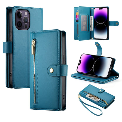 Nine Card-slot Zipper Wallet Bag Leather Phone Case