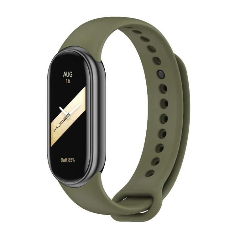 MIJOBS Metal Buckle Solid Color Silicone Watch Band, For Xiaomi Smart Band 11 / 10 / 9 / 8