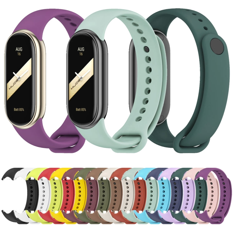MIJOBS Metal Buckle Solid Color Silicone Watch Band, For Xiaomi Smart Band 11 / 10 / 9 / 8