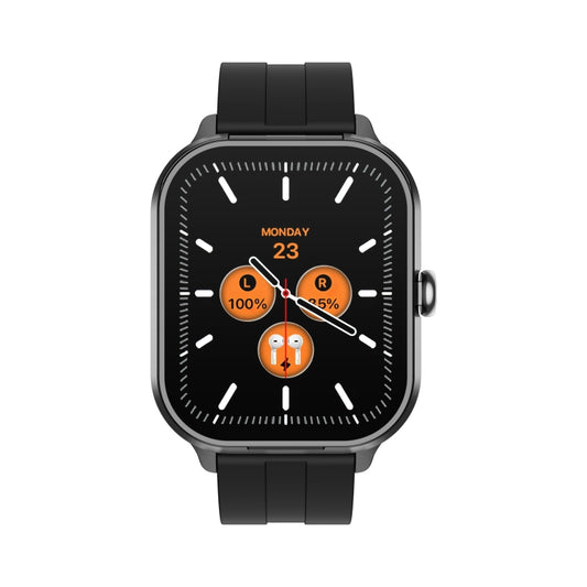 Montre intelligente D8 Pro 2,01 pouces 2 en 1 avec écouteurs Bluetooth et bracelet en silicone, prise en charge NFC avec couvercle