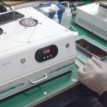 Uyue UV-6 15 inch Double Timing Intelligent Curing Lamp Mechanic for Phone / Pad, EU Plug, US Plug