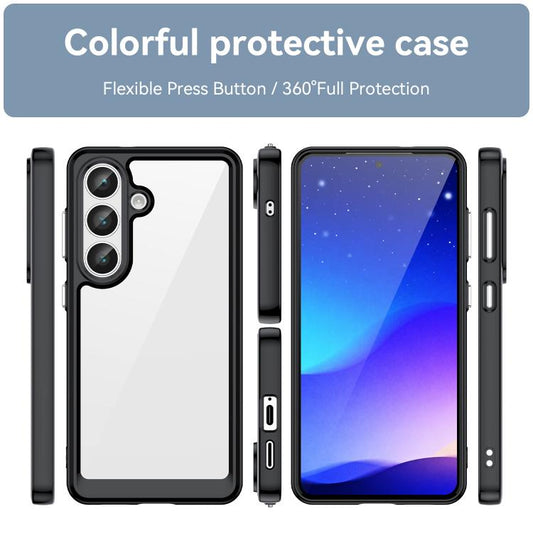 Colorful Series Acrylic Hybrid TPU Phone Case, For Samsung Galaxy S26+ 5G, For Samsung Galaxy S26 Edge 5G, For Samsung Galaxy S26 Ultra 5G, For Samsung Galaxy S26 5G, For Samsung Galaxy S25 Edge 5G, For Samsung Galaxy S25 5G, For Samsung Galaxy S25+ 5G...