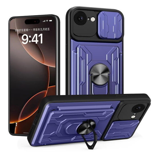 Sliding Camshield TPU+PC Phone Case with Card Slot, For iPhone 17e / 16e, For iPhone 17 Pro Max, For iPhone 17 Pro, For iPhone 17, For iPhone 16 Pro Max, For iPhone 16 Pro, For iPhone 16 Plus, For iPhone 16, For iPhone 15 Pro Max, For iPhone 15 Pro    ...