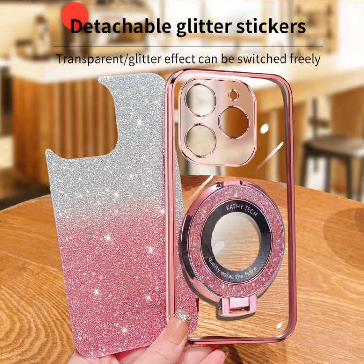 Plated Gradient Glitter Round Holder TPU Phone Case, For Tecno Spark 20 / 20C / Pop 8, For Tecno Spark Go 2024, For Tecno Spark Go 2023, For Tecno Pop 7 Pro / Pop 7, For Tecno Pova 6 Pro, For Tecno Spark 10C, For Tecno Spark 10 Pro                     ...