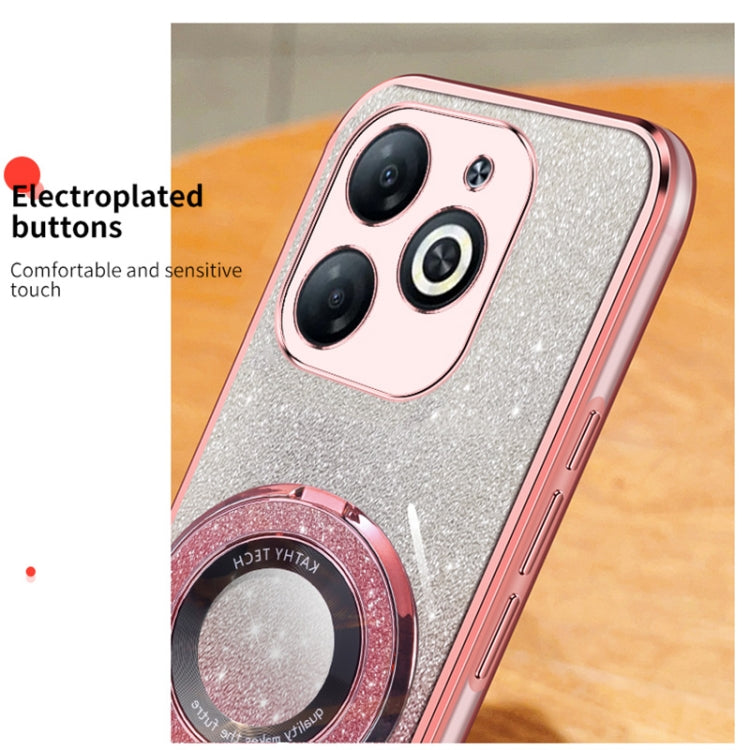 Plated Gradient Glitter Round Holder TPU Phone Case, For Tecno Spark 20 / 20C / Pop 8, For Tecno Spark Go 2024, For Tecno Spark Go 2023, For Tecno Pop 7 Pro / Pop 7, For Tecno Pova 6 Pro, For Tecno Spark 10C, For Tecno Spark 10 Pro                     ...