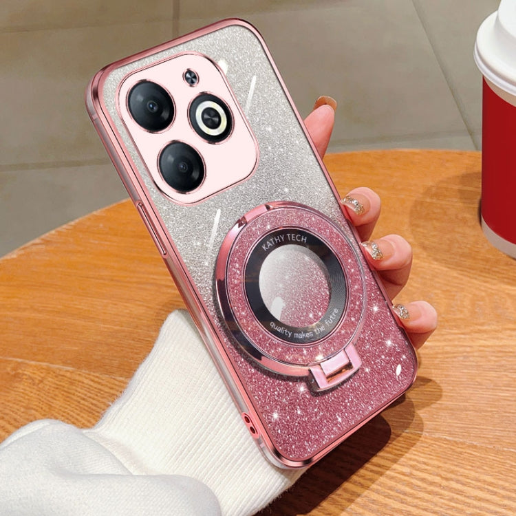 Plated Gradient Glitter Round Holder TPU Phone Case, For Tecno Spark 20 / 20C / Pop 8, For Tecno Spark Go 2024, For Tecno Spark Go 2023, For Tecno Pop 7 Pro / Pop 7, For Tecno Pova 6 Pro, For Tecno Spark 10C, For Tecno Spark 10 Pro                     ...
