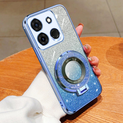 Plated Gradient Glitter Round Holder TPU Phone Case, For Tecno Spark 20 / 20C / Pop 8, For Tecno Spark Go 2024, For Tecno Spark Go 2023, For Tecno Pop 7 Pro / Pop 7, For Tecno Pova 6 Pro, For Tecno Spark 10C, For Tecno Spark 10 Pro                     ...