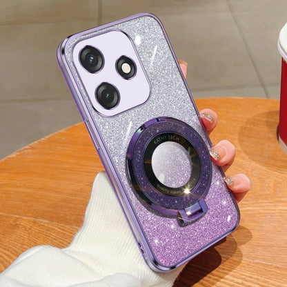 Plated Gradient Glitter Round Holder TPU Phone Case, For Tecno Spark 20 / 20C / Pop 8, For Tecno Spark Go 2024, For Tecno Spark Go 2023, For Tecno Pop 7 Pro / Pop 7, For Tecno Pova 6 Pro, For Tecno Spark 10C, For Tecno Spark 10 Pro                     ...