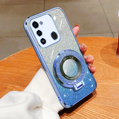 Plated Gradient Glitter Round Holder TPU Phone Case, For Tecno Spark 20 / 20C / Pop 8, For Tecno Spark Go 2024, For Tecno Spark Go 2023, For Tecno Pop 7 Pro / Pop 7, For Tecno Pova 6 Pro, For Tecno Spark 10C, For Tecno Spark 10 Pro                     ...