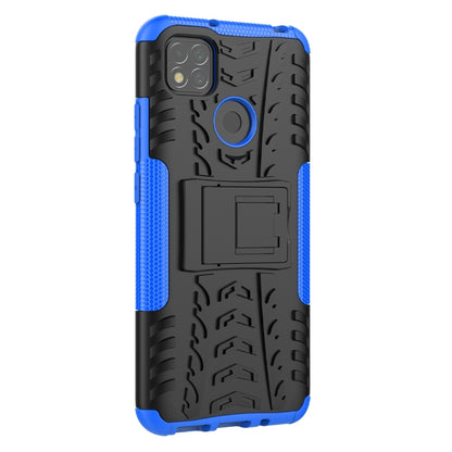 Tire Texture Shockproof TPU + PC Protective Case with Holder, For Xiaomi Redmi 9C