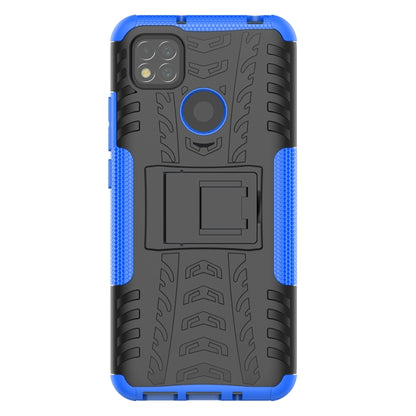 Tire Texture Shockproof TPU + PC Protective Case with Holder, For Xiaomi Redmi 9C