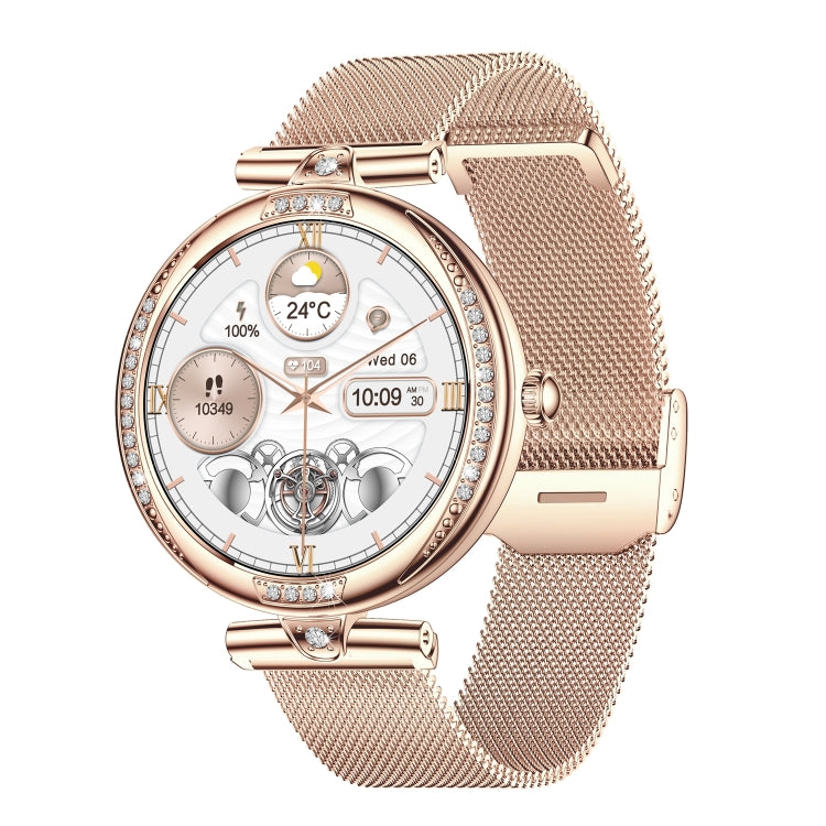 Montre connectée NX17 Pro avec écran AMOLED de 1,19 pouce et bracelet en acier, prend en charge la surveillance de la santé / les appels Bluetooth, bracelet en acier