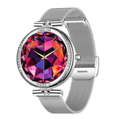 Montre connectée NX17 Pro avec écran AMOLED de 1,19 pouce et bracelet en acier, prend en charge la surveillance de la santé / les appels Bluetooth, bracelet en acier