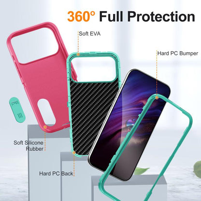 Rugged PC + Silicone Phone Case with Holder, For iPhone 18 Pro / 17 Pro, For iPhone 18 Pro Max / 17 Pro Max, For iPhone 17e / 16e, For iPhone 17, For iPhone Air, For iPhone 16 Pro Max, For iPhone 16 Pro, For iPhone 16 Plus, For iPhone 16