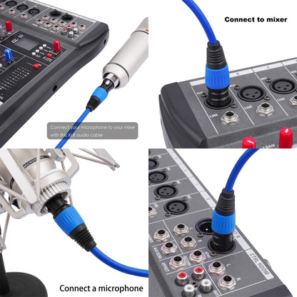 4 Color / Set JC1015 XLR 3pin Male to Female Audio Cable, 1m, 1.8m