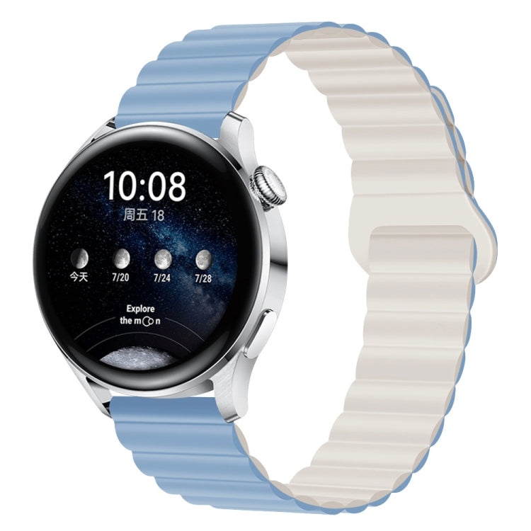 Two Color Magnetic Silicone Watch Band, 20mm, 22mm