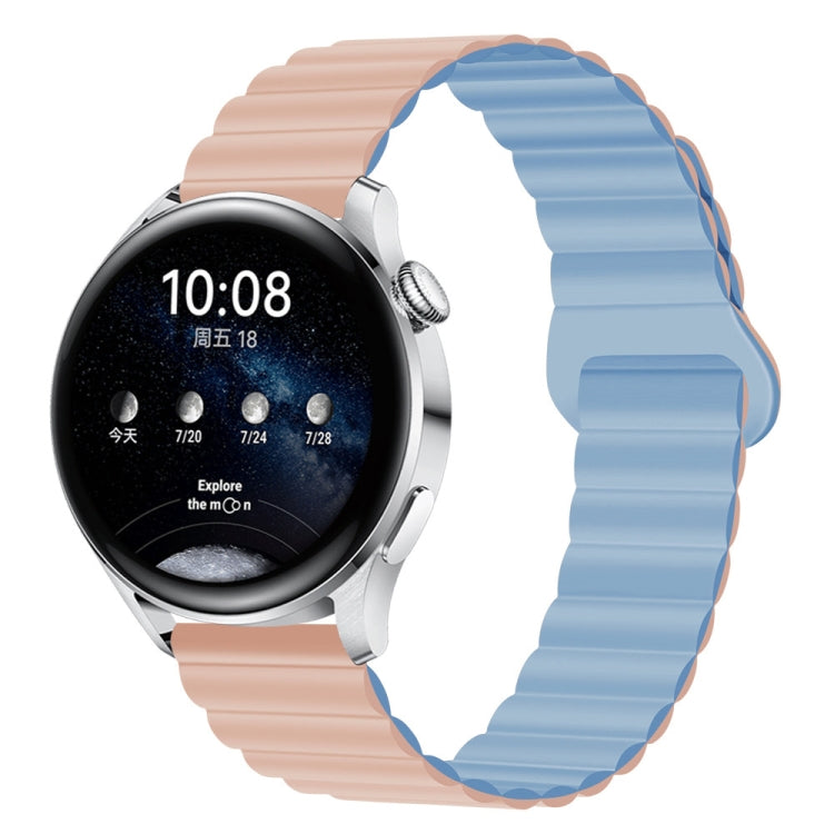 Two Color Magnetic Silicone Watch Band, 20mm, 22mm