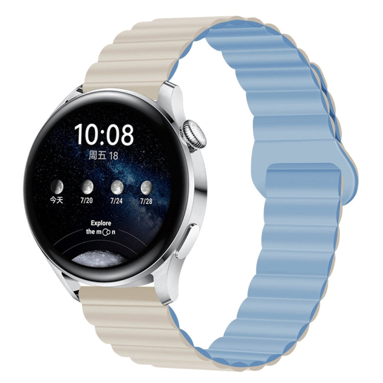 Two Color Magnetic Silicone Watch Band, 20mm, 22mm