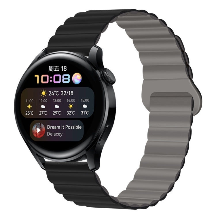 Two Color Magnetic Silicone Watch Band, 20mm, 22mm