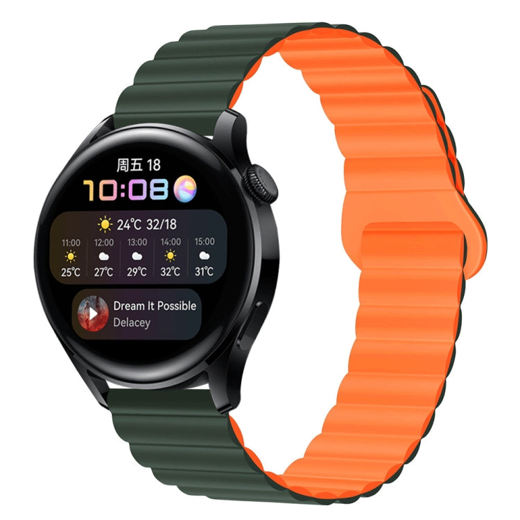 Two Color Magnetic Silicone Watch Band, 20mm, 22mm