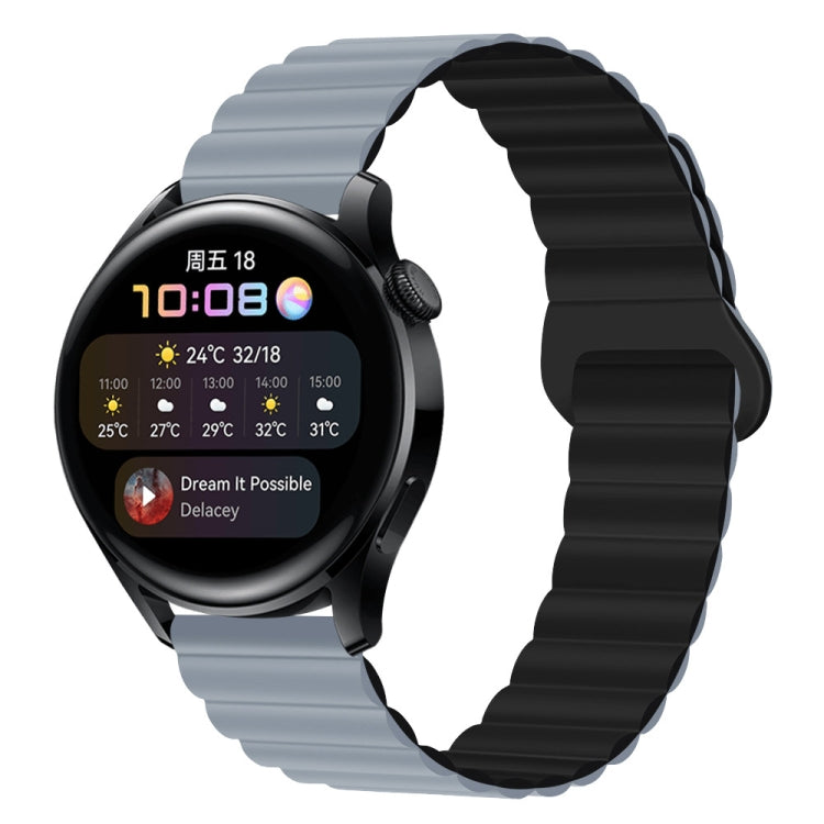 Two Color Magnetic Silicone Watch Band, 20mm, 22mm