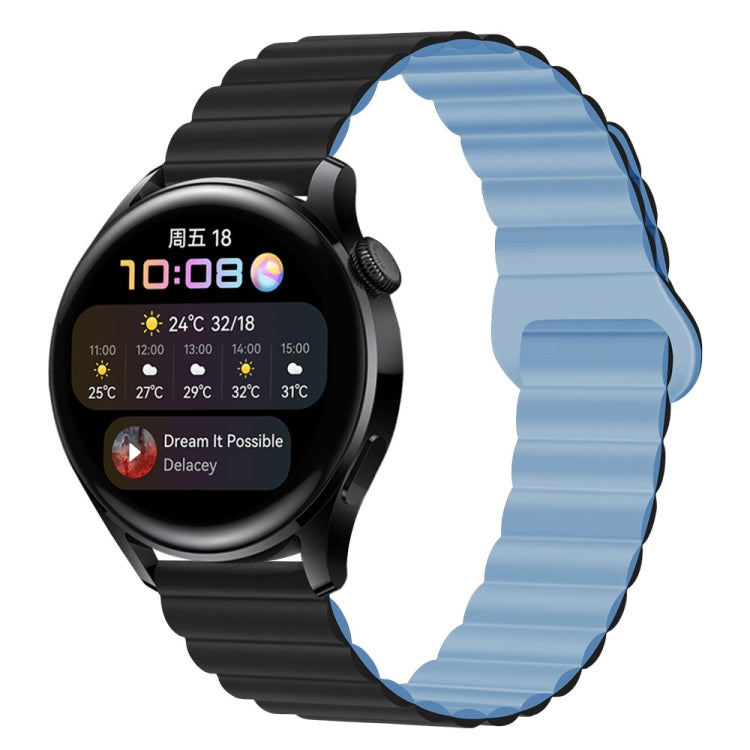 Two Color Magnetic Silicone Watch Band, 20mm, 22mm