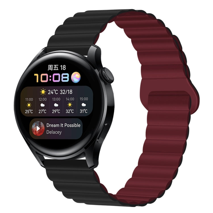 Two Color Magnetic Silicone Watch Band, 20mm, 22mm