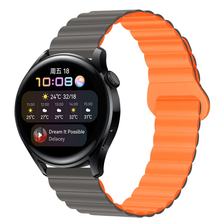 Two Color Magnetic Silicone Watch Band, 20mm, 22mm