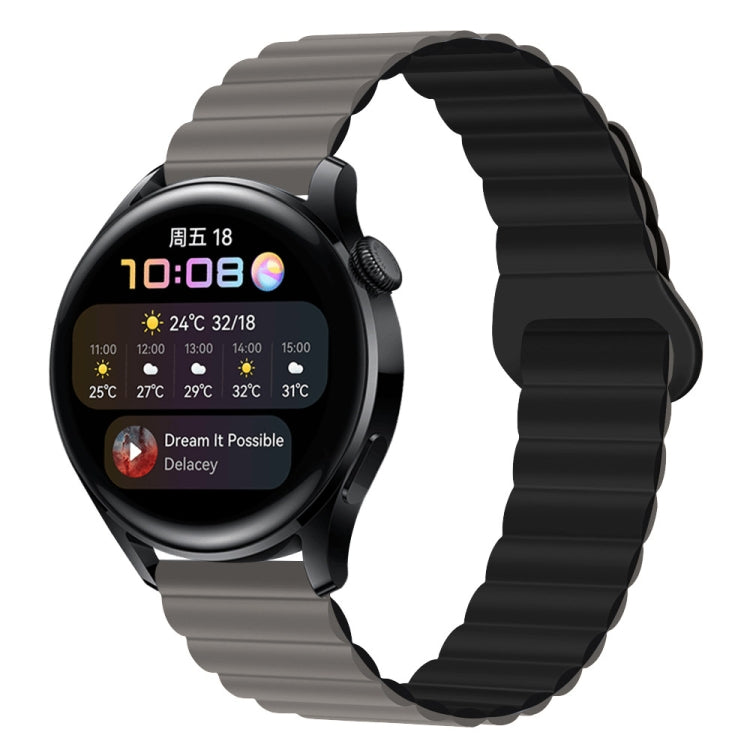 Two Color Magnetic Silicone Watch Band, 20mm, 22mm